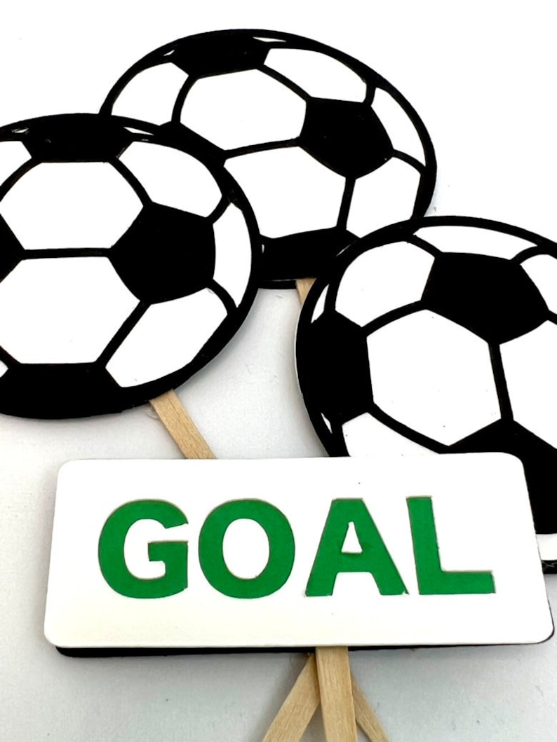 Soccer Ball Cupcake Toppers, Soccer Birthday Etsy