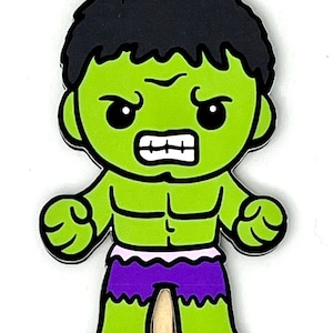 Incredible Hulk Cupcake Toppers, Hulk Toppers
