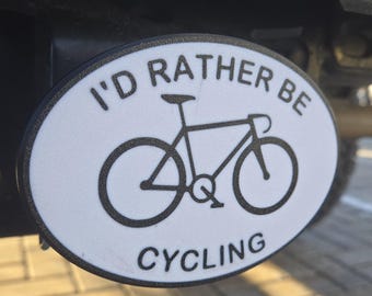 Funda de enganche "Prefiero ir en bicicleta" / Funda de enganche para ciclistas de carretera / Regalo para bicicletas de carretera / Funda de enganche para bicicletas de carretera / Regalo para ciclistas