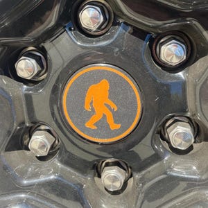 Sasquatch Center Caps for 21+ Bronco Wheels | Bigfoot Wheel Caps | 3D-Printed Off-Road Bronco Accessories | Sasquatch Package