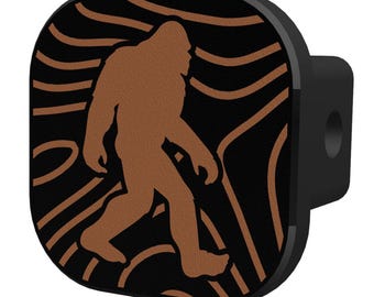 Sasquatch/Bigfoot Topographic Hitch Cover | Bronco Sasquatch Accessories | Durable 3D-Printed Off-Road Accessory | Fits 2in Receiver Hitch