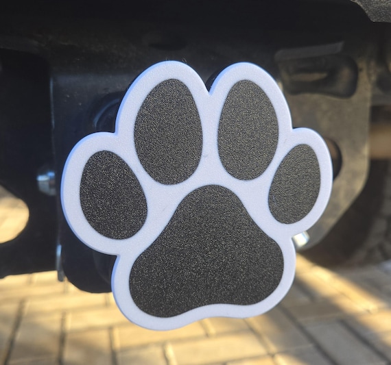 Dog Paw Hitch Cover | Customizable Vehicle Trailer Hitch Plug | Unique Pet Lover Accessory | Durable, Weather-Resistant Tow Hitch Cover