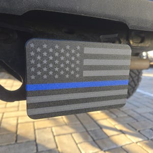 Public Service Flag Hitch Cover | Police Flag Hitch Cover | Firefighter Flag Hitch Cover | Military Flag Hitch Cover | For 2 Inch Receiver