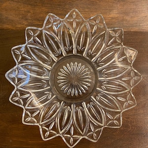 vintage Federal Glass Petal Grand Bol