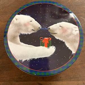 Vintage Holiday/Christmas Polar Bear Tin