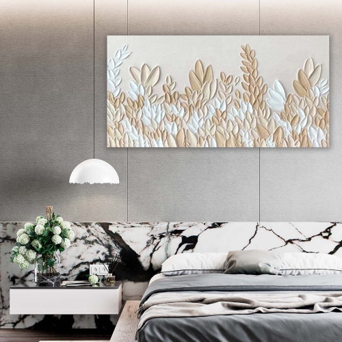 Minimalist Oil Painting Original Wheat-Colored Home Decor Texture Acrylic Wall shops Art Handmade Heavy Impasto Painting Living Room Art ModernArt
