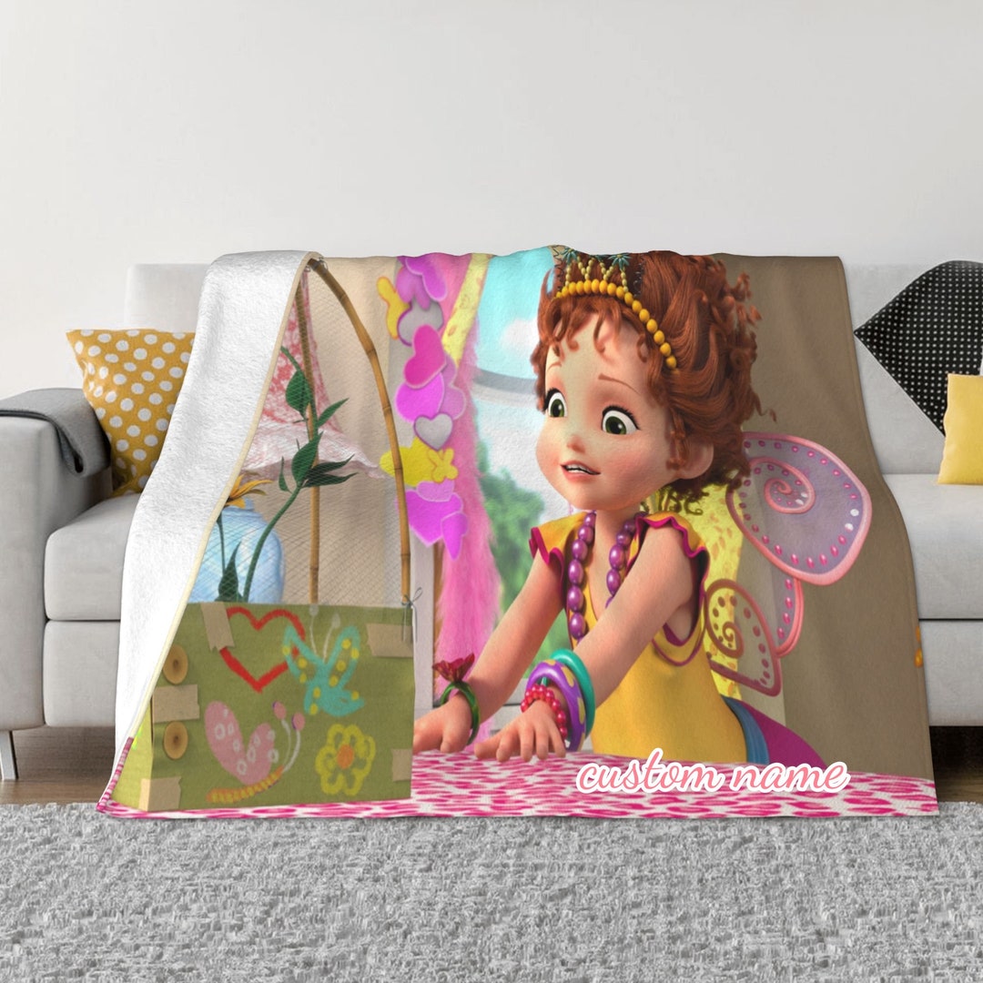 Two Layers Blanket Fancy Nancy Custom Name Printed Bedspread Sofa