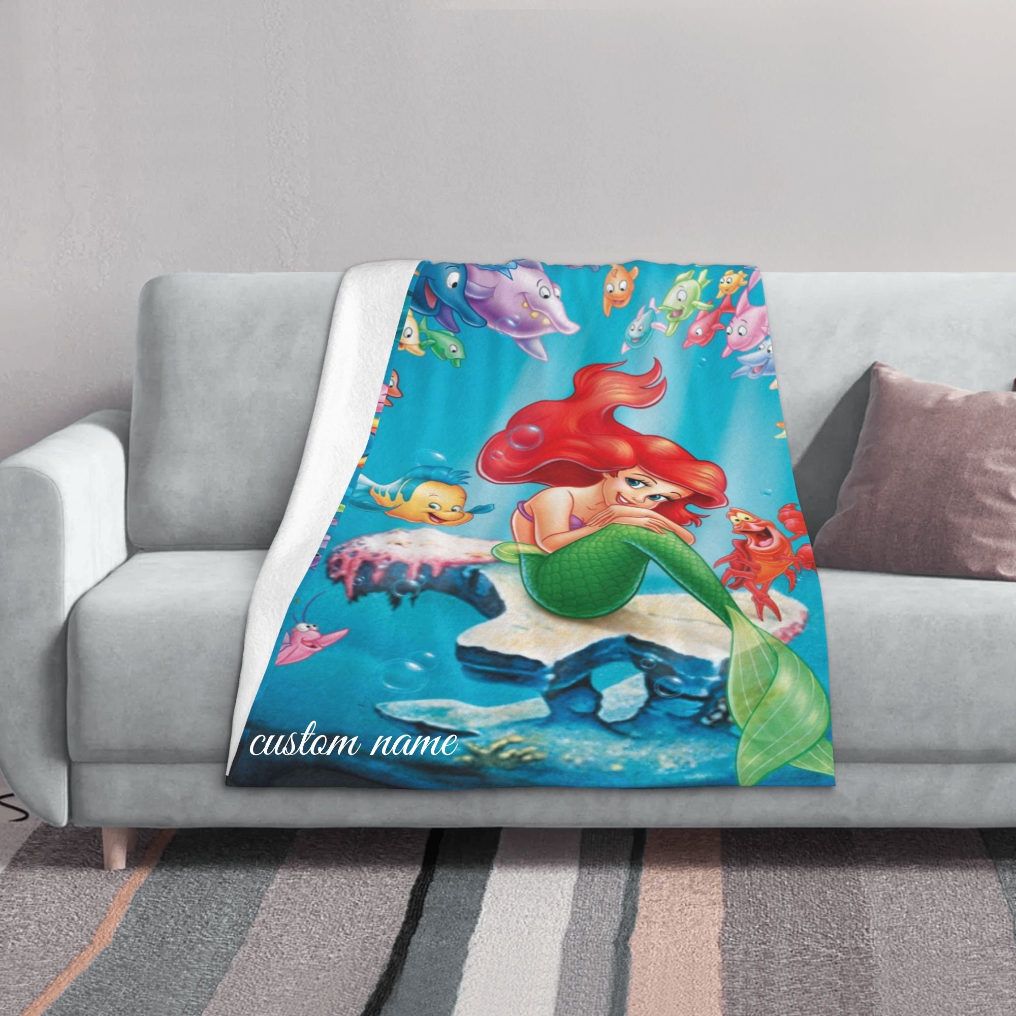 Disney little online mermaid blanket