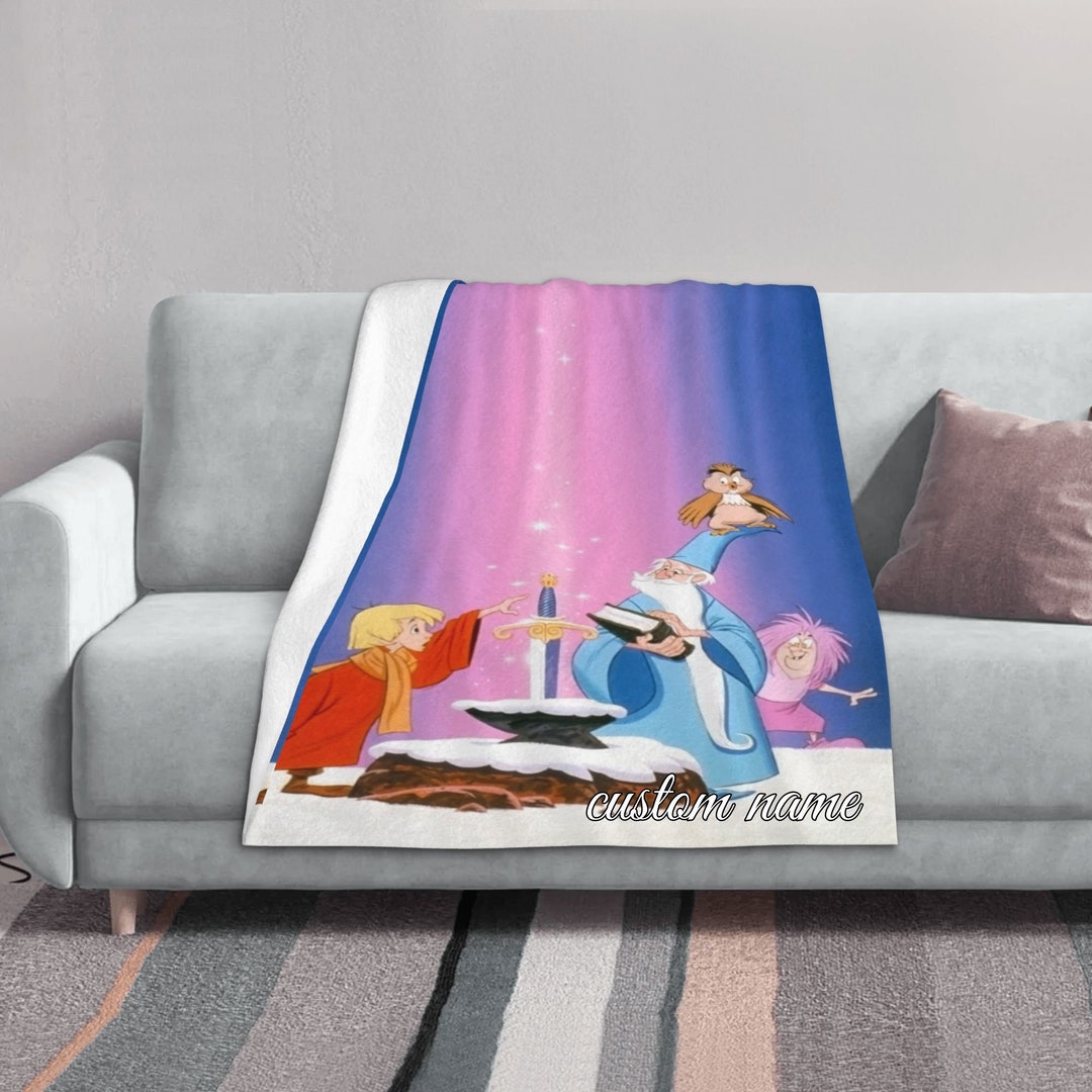 Two Layers Blanket the Sword in the Stone Custom Name Printed Bedspread