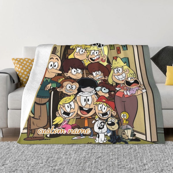 Two Layers Blanket The Loud House Custom Name Printed Bedspread Sofa Covers Travel Camping Blanket Christmas Gift