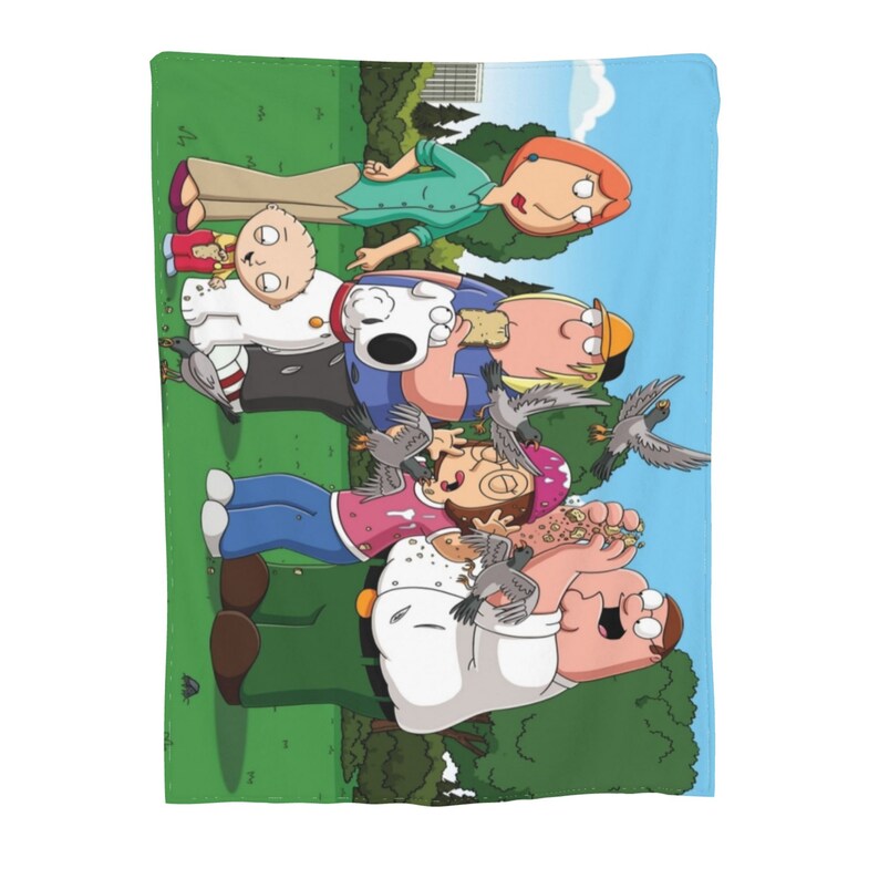 Two Layers Blanket Family Guy Custom Name Printed Bedspread Etsy