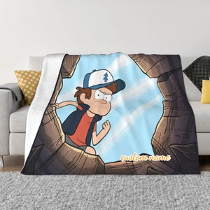 Two Layers Blanket Gravity Falls Custom Name Printed Bedspread Sofa Covers Travel Camping Blanket Christmas Gift