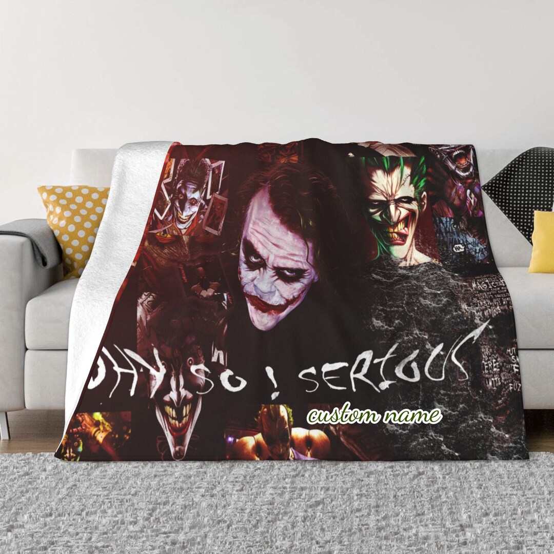 Two Layers Blanket Joker Custom Name Printed Bedspread Sofa Covers