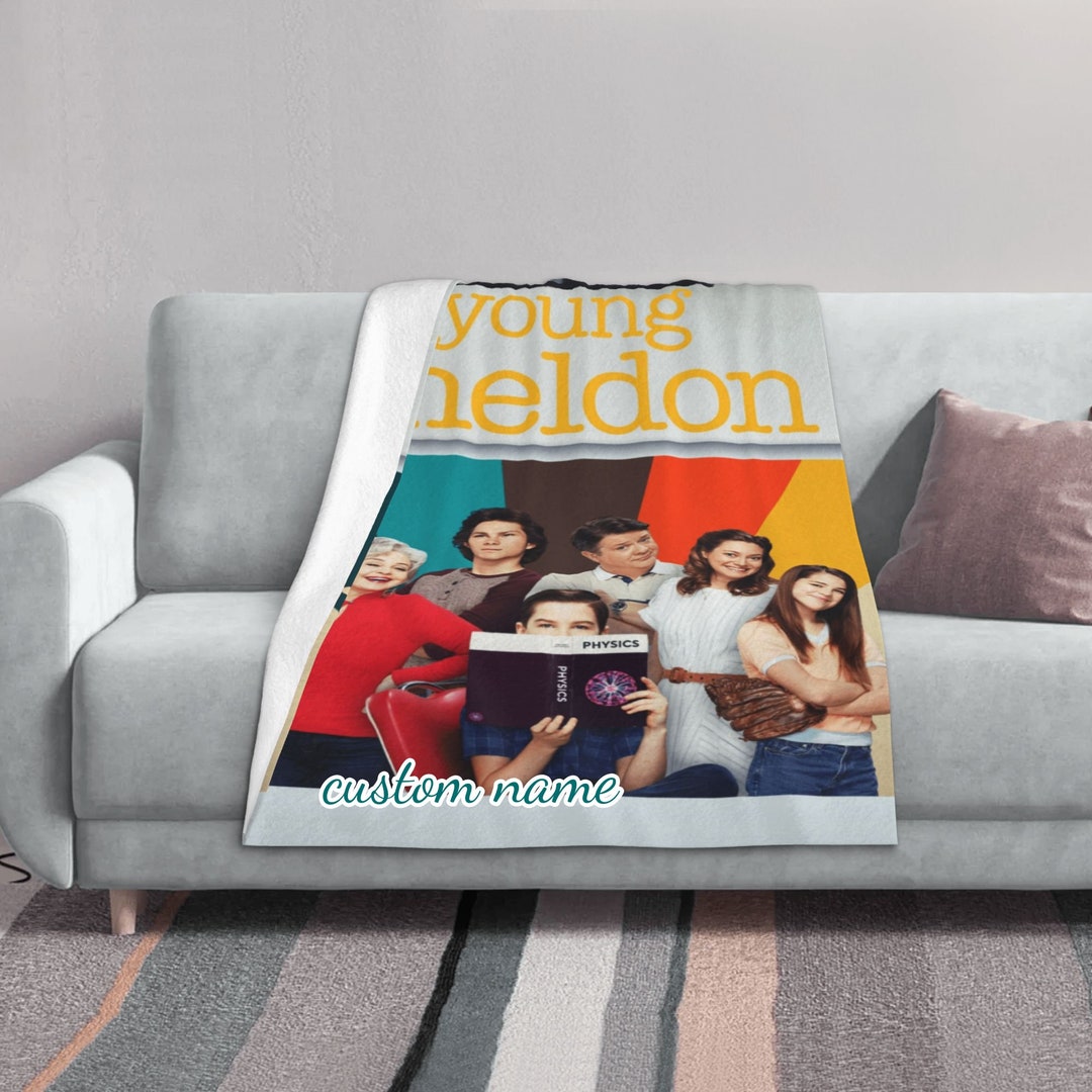 Two Layers Blanket Young Sheldon Custom Name Printed Bedspread Etsy