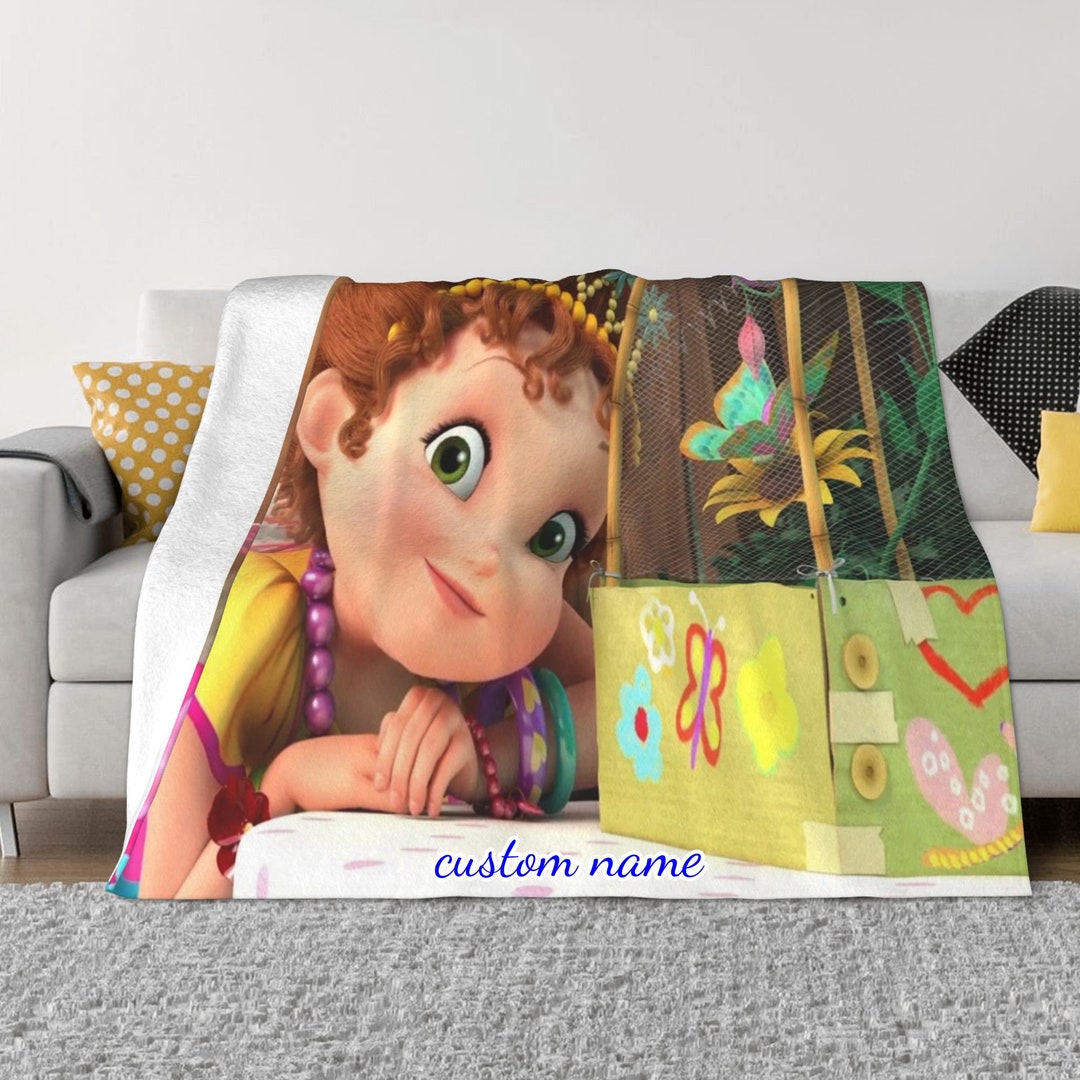 Two Layers Blanket Fancy Nancy Custom Name Printed Bedspread Sofa