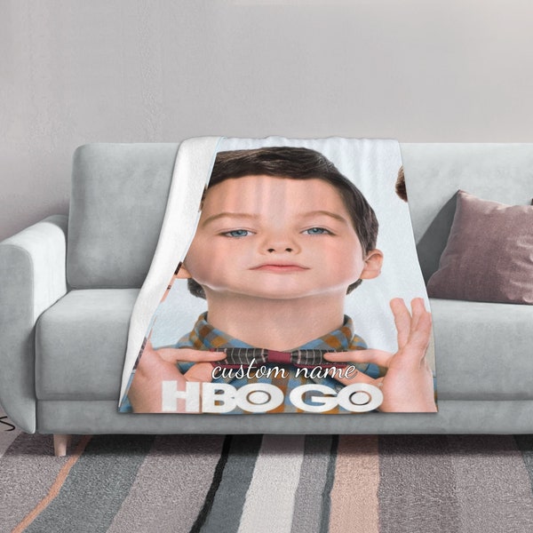 Two Layers Blanket Young Sheldon Custom Name Printed Bedspread Sofa Covers Travel Camping Blanket Christmas Gift