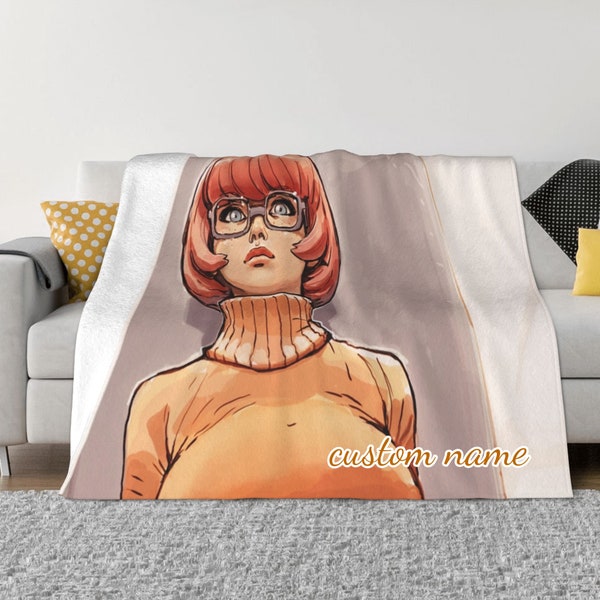 Two Layers Blanket Velma Custom Name Printed Bedspread Sofa Covers Travel Camping Blanket Christmas Gift