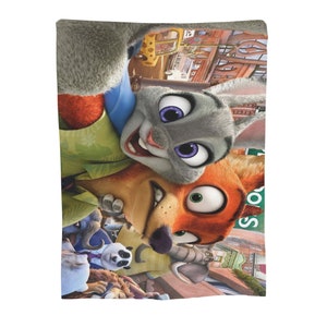 Two Layers Blanket Zootopia Custom Name Printed Bedspread Sofa Covers Travel Camping Blanket Christmas Gift image 6