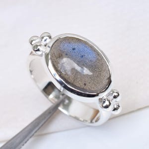 Natural Labradorite ring, 925 Sterling Silver Labradorite Ring, Labradorite Jewelry Labradorite Ring Size 8.5 US -HR036