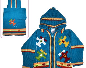 Airplane Kids’ Cotton Hoodies