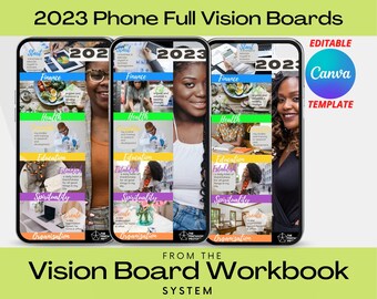 Canva Template Vision Board 2024 - Etsy