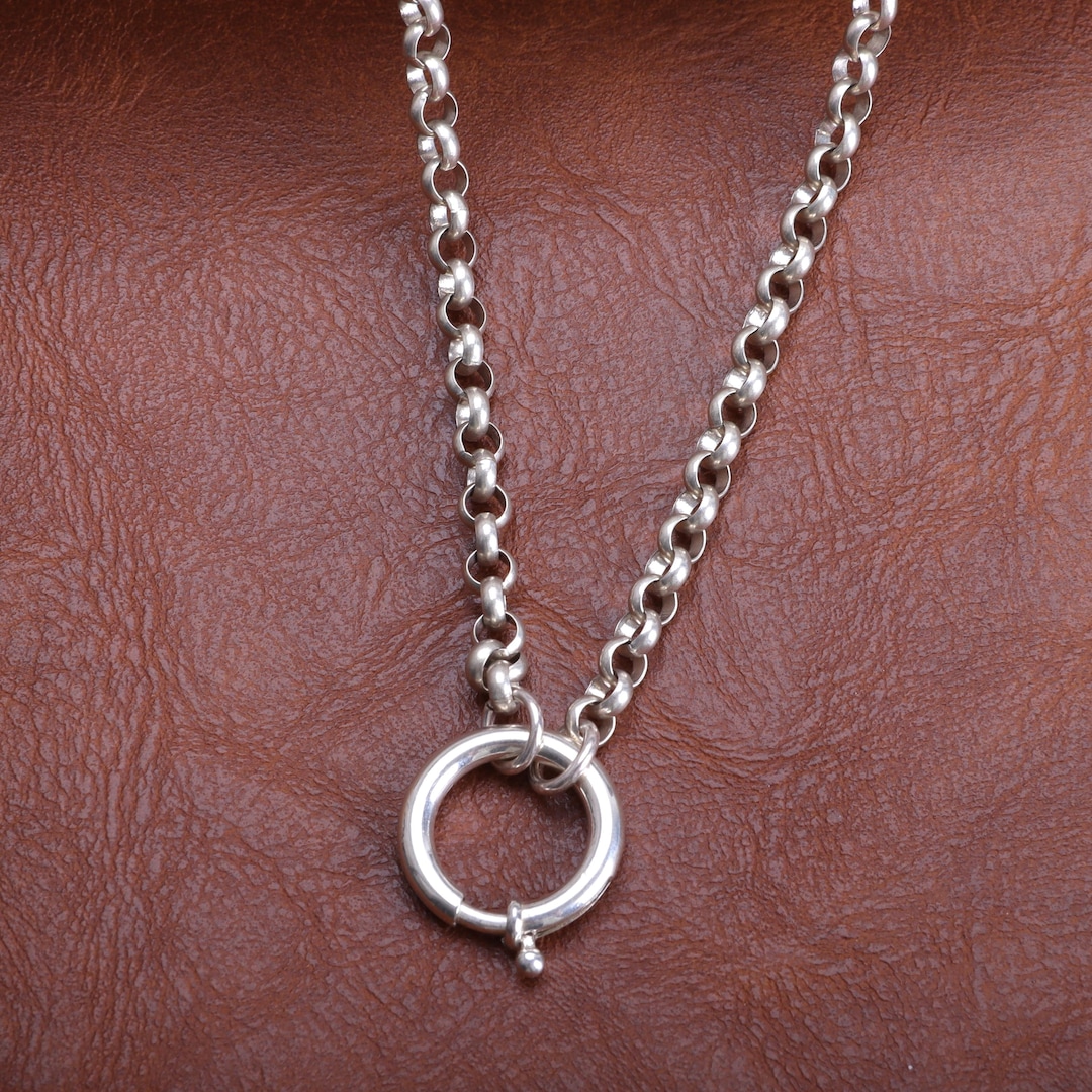 4mm Rolo Chain Sterling Silver Rolo Chain:4mm Necklace Pendant Clasp - Etsy