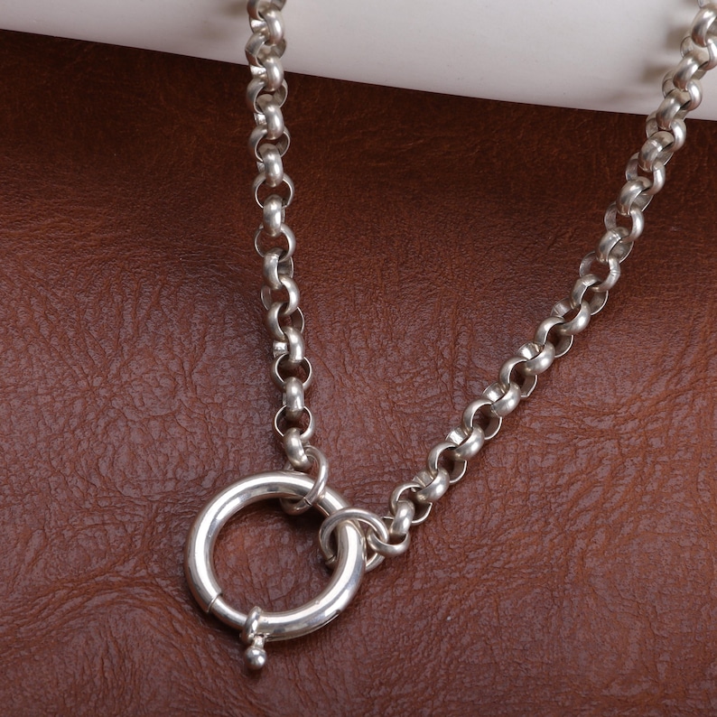 4mm Rolo Chain Sterling Silver Rolo Chain:4mm Necklace Pendant Clasp - Etsy