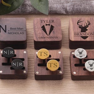 Personalized Groomsmen Cufflinks, Groomsmen Gifts, Best Man Cufflinks, Engraved Cufflinks, Wedding Cufflinks, Gift for Husband, Gift for Dad