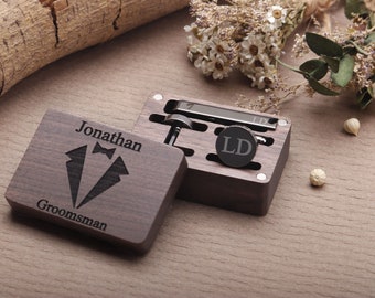 Personalized Groomsmen Gift, Cufflinks Personalized, Groomsman Cufflinks, Best Man Cufflinks, Wedding Cuff Links, Engraved Tie Clip