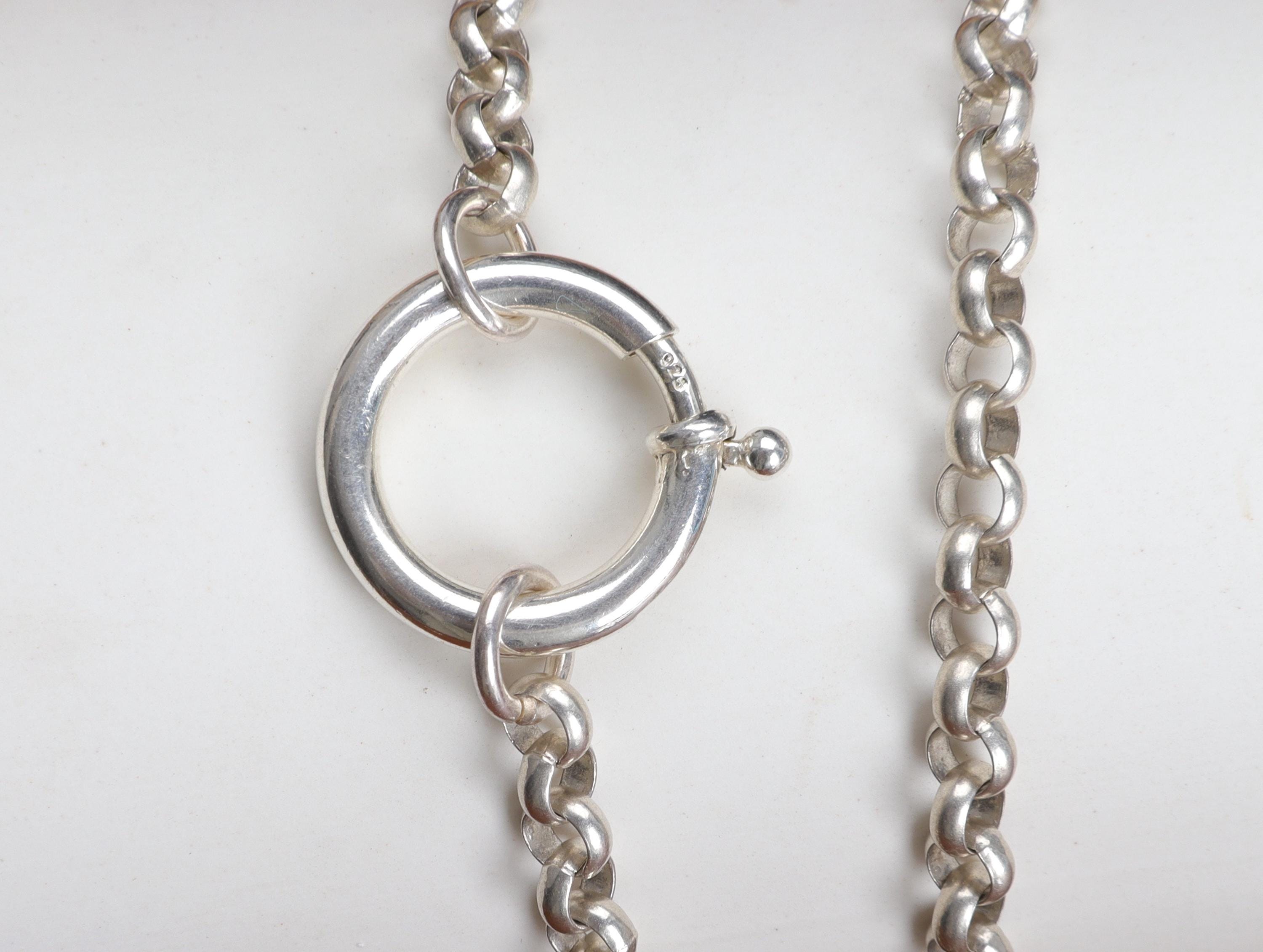 4mm Rolo Chain Sterling Silver Rolo Chain:4mm Necklace Pendant Clasp - Etsy