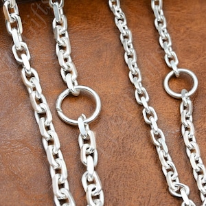 925 Oxidized Silver Chain, Cable Link Chain, 6mm silver chain, Sterling Silver, Solid Silver Anchor Necklace, Boyfriend gift Silver chain