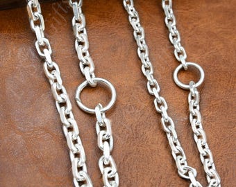 Kabelkedja i oxiderat sterlingsilver: 6 mm, 7 mm bredd
