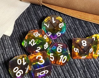 Rainbow | Prideful Series Dice Set | Dungeons and Dragons | DND Dice Set | D&D | Role Playing Accessories