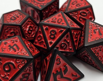 Blazing Runes | Dungeons and Dragons | DND Dice Set | D&D | Role Playing Accessories