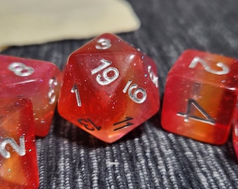 Lesbian | Prideful Series Dice Set | Dungeons and Dragons | DND Dice Set | D&D | Role Playing Accessories