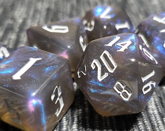 Lighting Cloud Resin Dice Set | Dungeons and Dragons | DND Dice Set | D&D | Role Playing Accessories