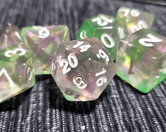 Green Sky's | Dungeons and Dragons | DND Dice Set | D&D | Role Playing Accessories