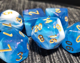 Ocean Reef Acrylic Dice | Dungeons and Dragons | DND Dice Set | D&D | Role Playing Accessories