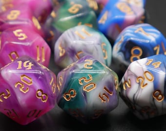 Twilight Swirls | Dungeons and Dragons | DND Dice Set | D&D | Role Playing Accessories