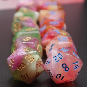 Crimson Petals | Dungeons and Dragons | DND Dice Set | D&D | Role Playing Accessories