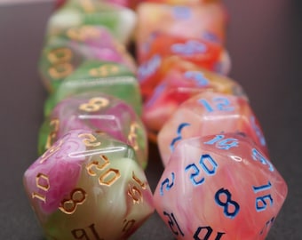 Crimson Petals | Dungeons and Dragons | DND Dice Set | D&D | Role Playing Accessories