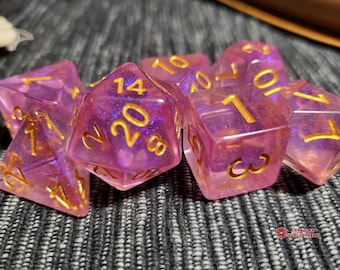 Lavender Gems | Dungeons and Dragons | DND Dice Set | D&D | Role Playing Accessories