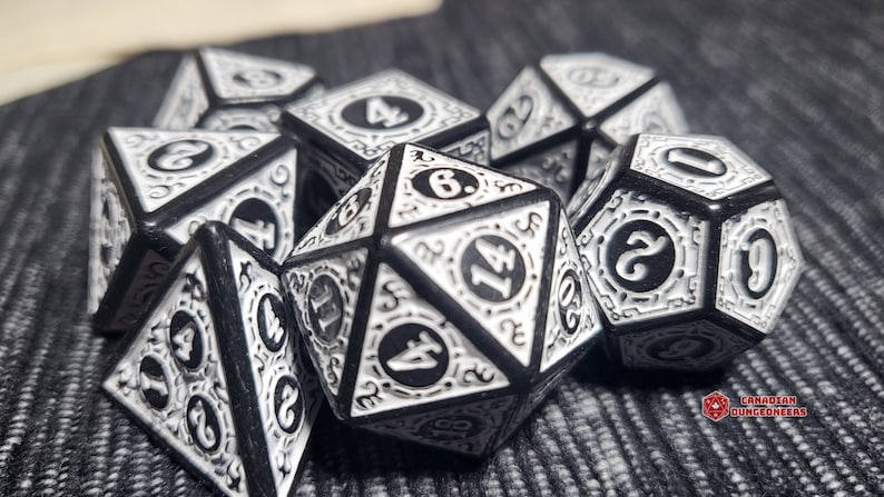 Runic White Dice Set | Acrylic D&D Dice, Role Playing Accessories ...