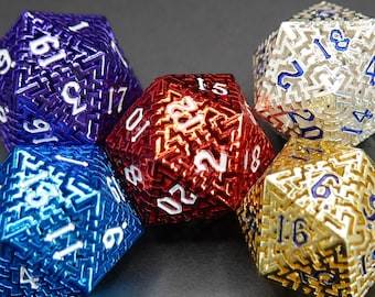 Maze - Hollow Metal | Dungeons and Dragons | DND Dice Set | D&D | Role Playing Accessories