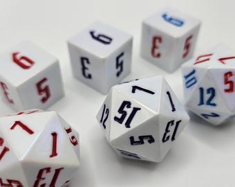 Iridescent DND Dice Set | Bold Numbering, Tabletop RPG