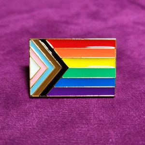 Progress Prde Flag Hand Enameled Pn - Etsy
