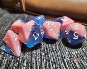 Pink Tea Slush | Dungeons and Dragons | DND Dice Set | D&D | Role Playing Accessories
