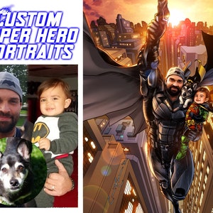 Custom Superhero Birthday Portrait, Custom Comic Cover, Personalized Comic Cover, Superhero Comic cover, Custom Comic Art, Custom Comic Book