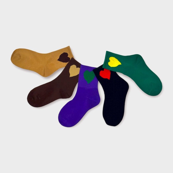 Minigooose | Kids | Mini Jullie Heart Crew Socks