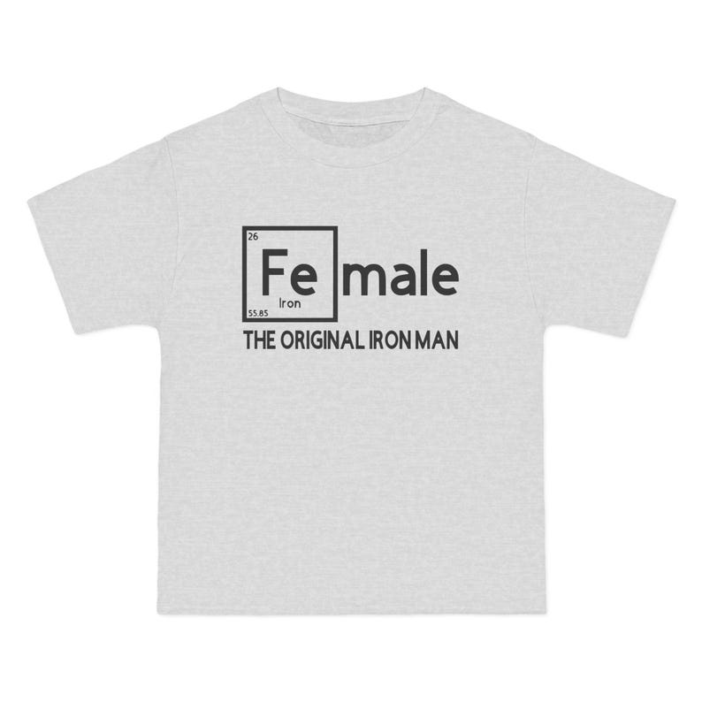 Female Periodic Table Design T-Shirt | The Original Iron Man image 1